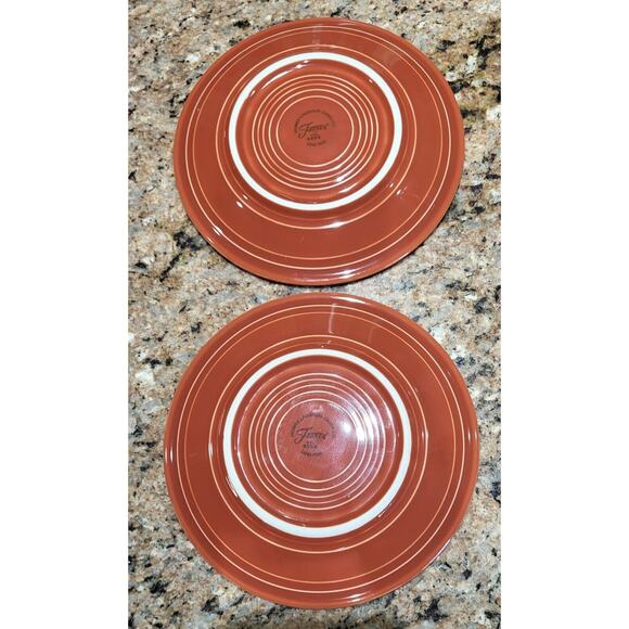 Fiesta Poppy Salad Plates 7 3/8" (set of 2 Fiestaware - Picture 9 of 12